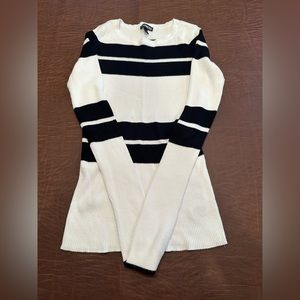 Express Black and White Stripes Sweater